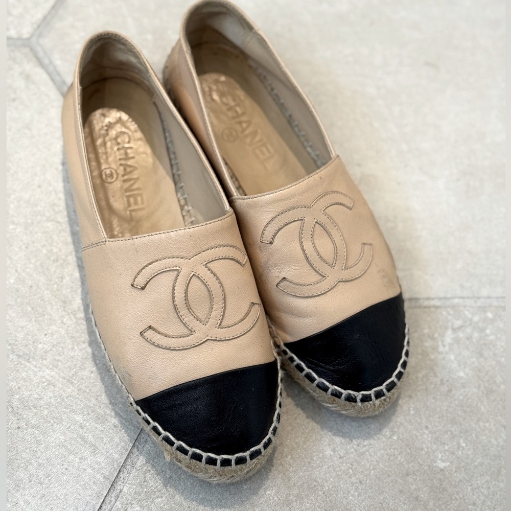Chanel Lambskin CC Espadrilles 36